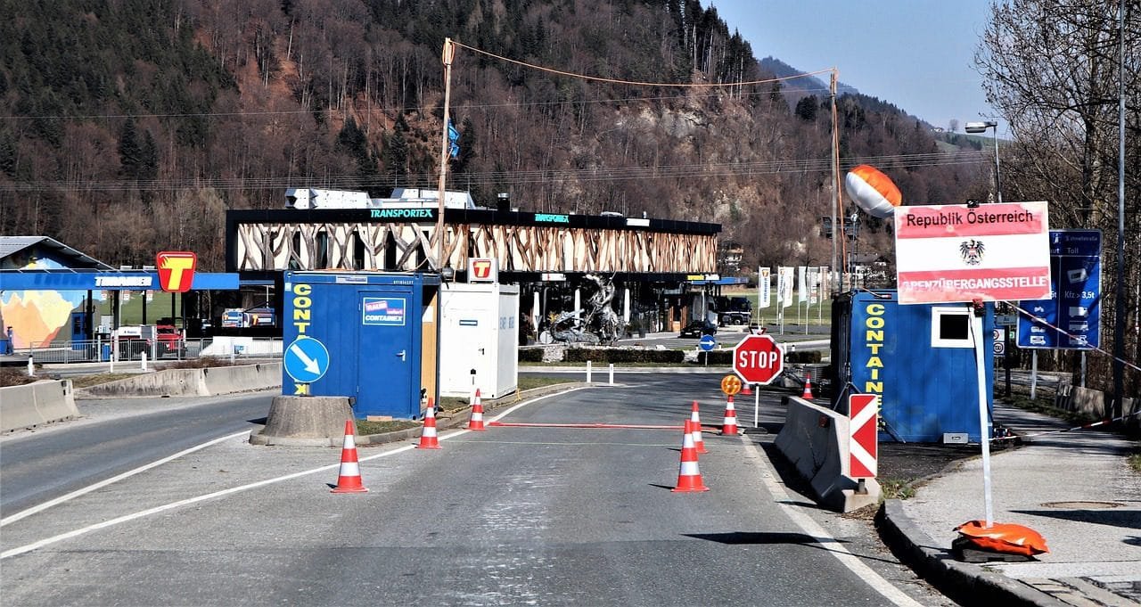 international border checkpoint for inspection during border crossing.