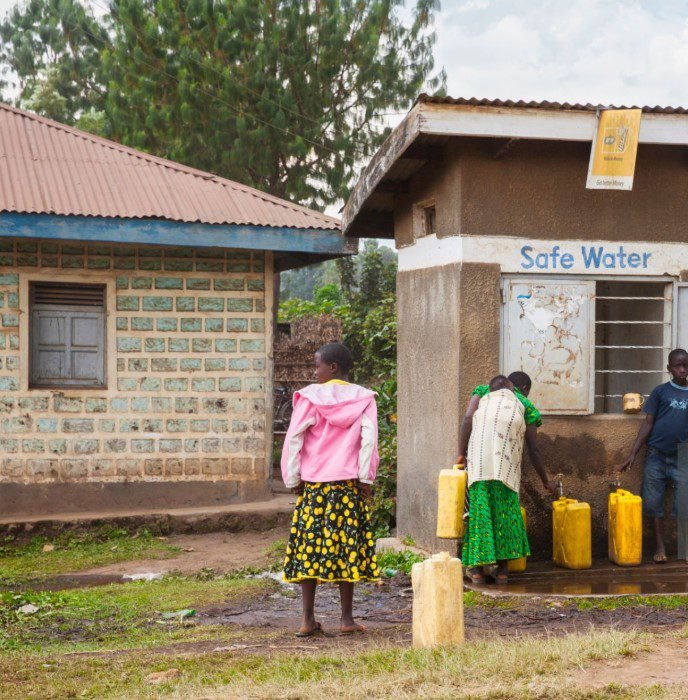 Safe tap water in Kigali, Rwanda, for drinking.